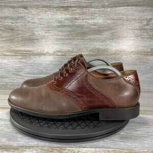 Johnston & Murphy Two-Tone Brown Oxfords